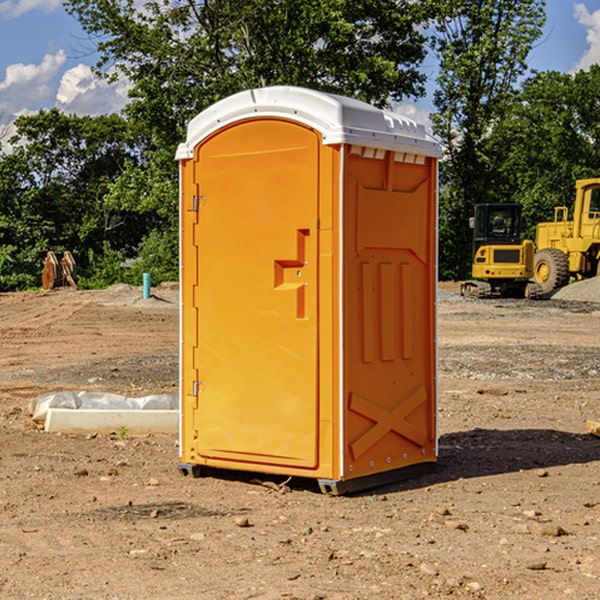 how often are the portable restrooms cleaned and serviced during a rental period in Converse